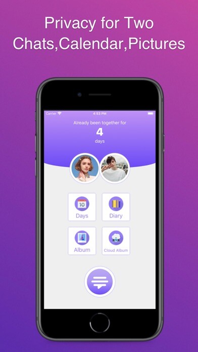 Emulate iPhone app Yuni: Secret between couples using MyAndroid