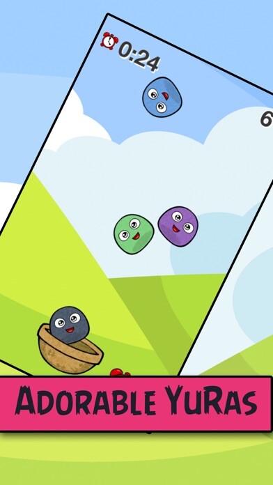 Emulate iPhone app YuRa Fall Down Basket Games Free - Catch Happy Monster Ball Like Collect Chicken Eggs Game using MyAndroid
