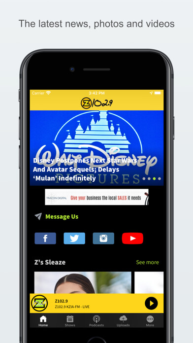 Emulate iPhone app Z102.9 KZIA-FM using MyAndroid Emulate iPhone app Z102.9 KZIA-FM using MyAndroid