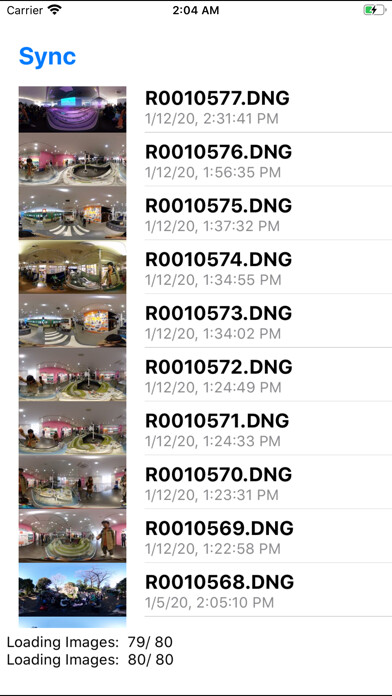 Emulate iPhone app Z1 DNG Transfer using MyAndroid