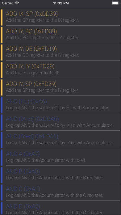Emulate iPhone app Z80 Reference using MyAndroid