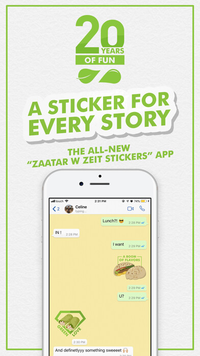 Emulate iPhone app Zaatar w Zeit Stickers using MyAndroid