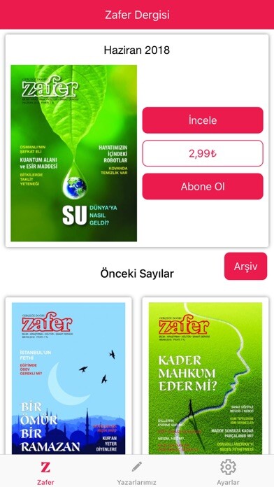Emulate iPhone app Zafer Dergisi using MyAndroid