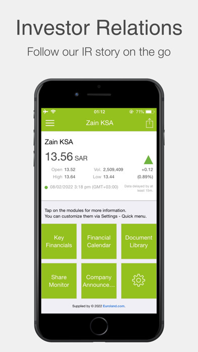Emulate iPhone app Zain KSA Investor Relations using MyAndroid Emulate iPhone app Zain KSA Investor Relations using MyAndroid