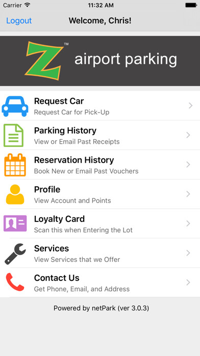 Emulate iPhone app Z Airport Parking using MyAndroid Emulate iPhone app Z Airport Parking using MyAndroid