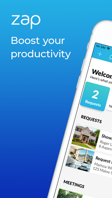 Emulate iPhone app Zap - Real estate CRM using MyAndroid