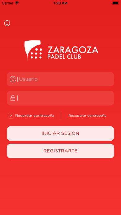 Emulate Android APK ZARAGOZA PADEL CLUB