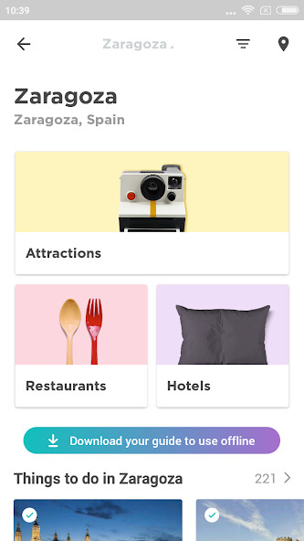 Run android online APK Zaragoza Travel Guide in English with map from MyAndroid or emulate Zaragoza Travel Guide in English with map using MyAndroid