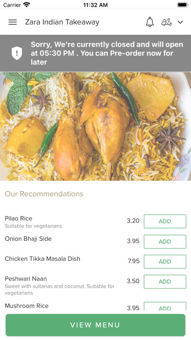 Emulate iPhone app Zara Indian Takeaway App using MyAndroid Emulate iPhone app Zara Indian Takeaway App using MyAndroid