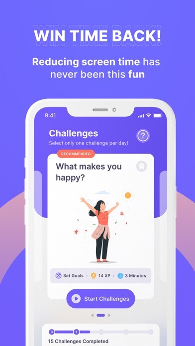 Emulate iPhone app Zario: Digital Wellbeing using MyAndroid