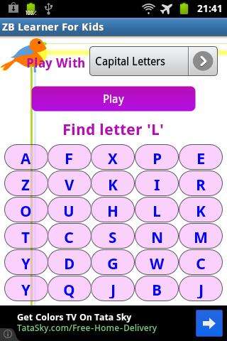 Emulate Android APK ZB ABC Learner For Kids -Free