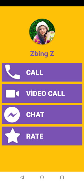 Run android online APK Zbing Z Fake Video Call - Zbin from MyAndroid or emulate Zbing Z Fake Video Call - Zbin using MyAndroid