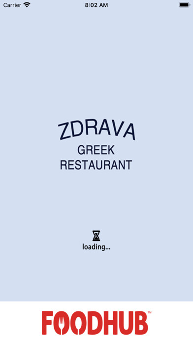 Emulate iPhone app Zdrava Greek Restaurant using MyAndroid