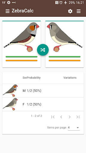 Run android online APK ZebraCalc: Zebra Finch Variations from MyAndroid or emulate ZebraCalc: Zebra Finch Variations using MyAndroid