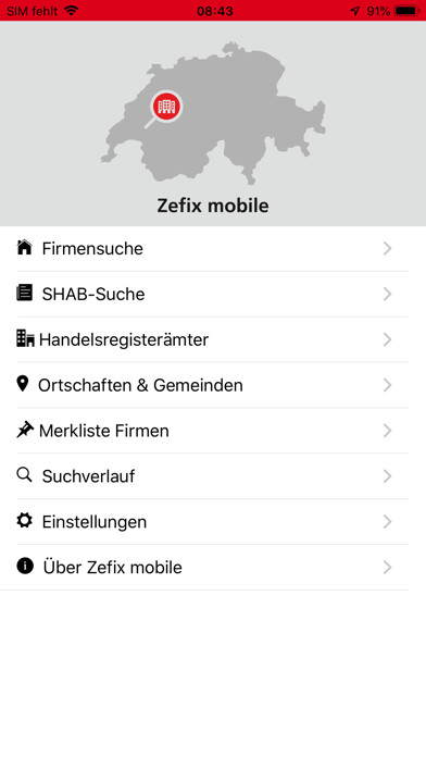Emulate iPhone app Zefix mobile using MyAndroid Emulate iPhone app Zefix mobile using MyAndroid