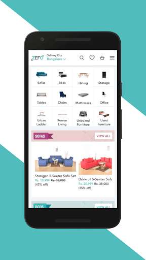 Run android online APK Zefo - Refurbished Furniture, TVs, & Appliances from MyAndroid or emulate Zefo - Refurbished Furniture, TVs, & Appliances using MyAndroid