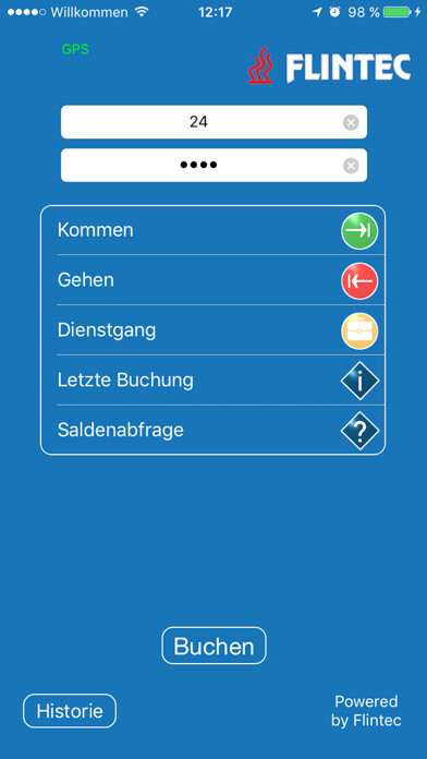 Emulate iPhone app Zeiterfassung Flintec using MyAndroid Emulate iPhone app Zeiterfassung Flintec using MyAndroid
