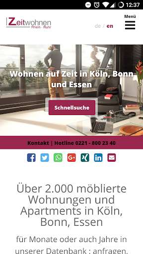 Run android online APK Zeitwohnen Rhein Ruhr from MyAndroid or emulate Zeitwohnen Rhein Ruhr using MyAndroid