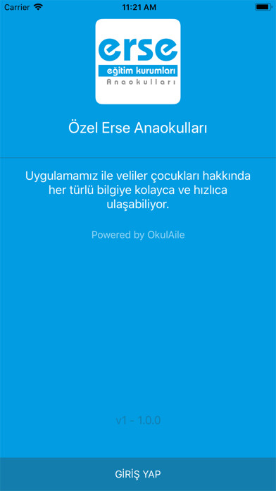 Emulate iPhone app Özel Erse Anaokulları using MyAndroid