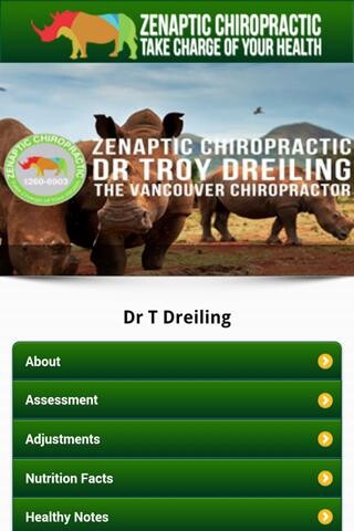 Emulate Android APK Zenaptic Chiropractic