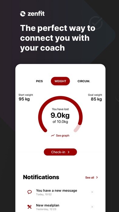 Emulate iPhone app Zenfit - for clients using MyAndroid