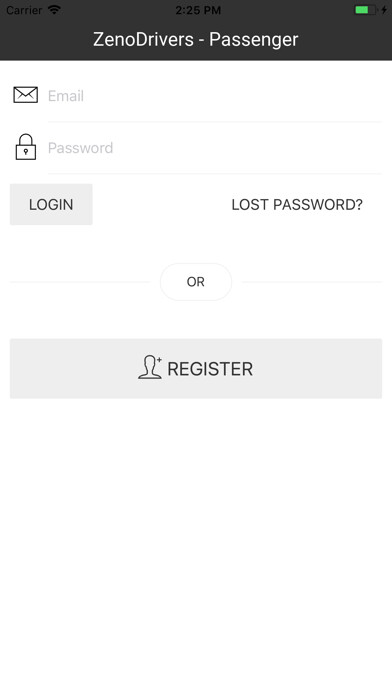 Emulate iPhone app ZenoDrivers - Passenger using MyAndroid Emulate iPhone app ZenoDrivers - Passenger using MyAndroid