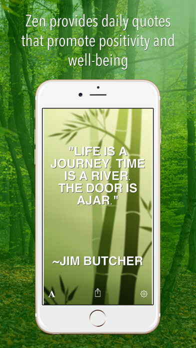Emulate iPhone app Zen Quotes. using MyAndroid