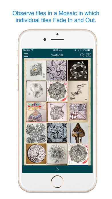 Emulate iPhone app Zentangle Mosaic using MyAndroid