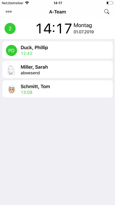 Emulate iPhone app ZEP Clock - mobile Stempeluhr using MyAndroid
