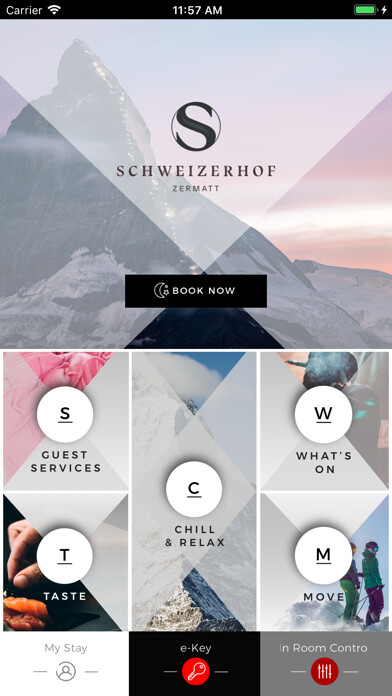 Emulate iPhone app Zermatt Schweizerhof using MyAndroid