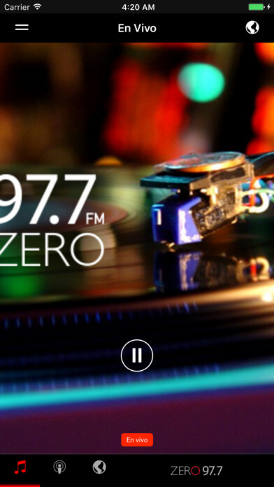 Emulate iPhone app Zero 97.7 using MyAndroid