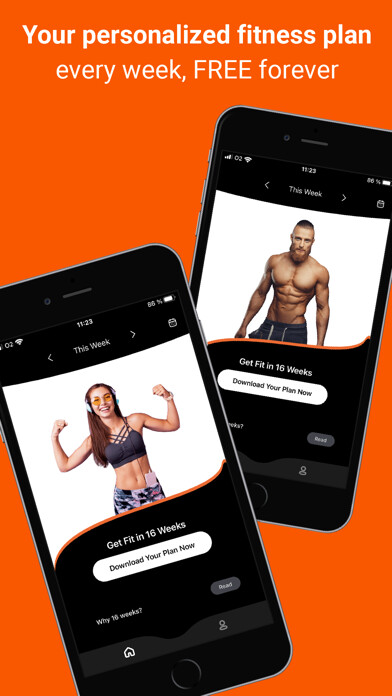 Emulate iPhone app Zestlog: Fitness Planner using MyAndroid