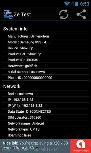 Run android online APK Ze Test from MyAndroid or emulate Ze Test using MyAndroid