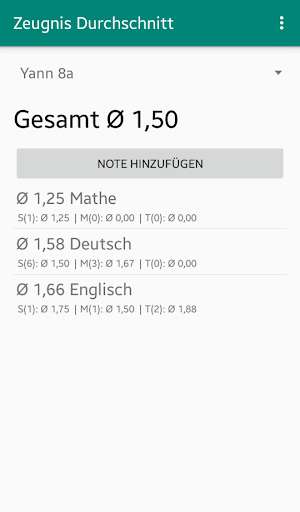 Run android online APK Zeugnis Durchschnitt from MyAndroid or emulate Zeugnis Durchschnitt using MyAndroid