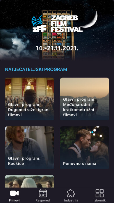 Emulate iPhone app ZFF - Zagreb Film Festival using MyAndroid