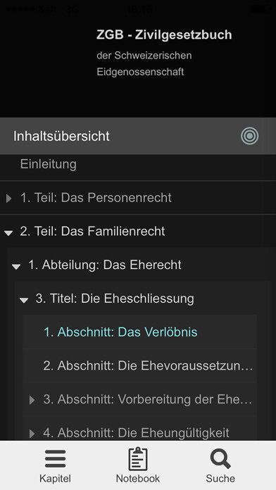 Emulate iPhone app ZGB - Schweizerisches Zivilgesetzbuch using MyAndroid Emulate iPhone app ZGB - Schweizerisches Zivilgesetzbuch using MyAndroid