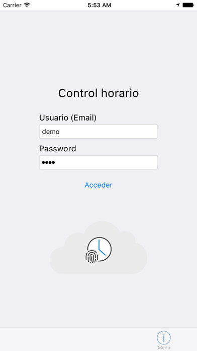 Emulate iPhone app Ziclope Control Horario using MyAndroid Emulate iPhone app Ziclope Control Horario using MyAndroid