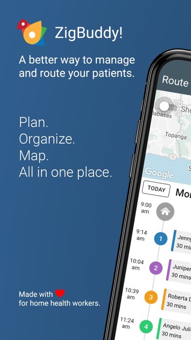 Emulate iPhone app ZigBuddy! Home Health Planner using MyAndroid