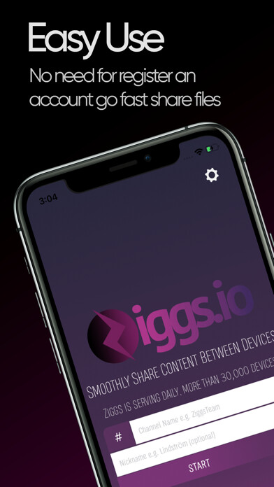 Emulate iPhone app Ziggs - Private Messenger using MyAndroid
