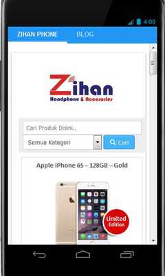 Emulate Android APK Zihan Phone Shop