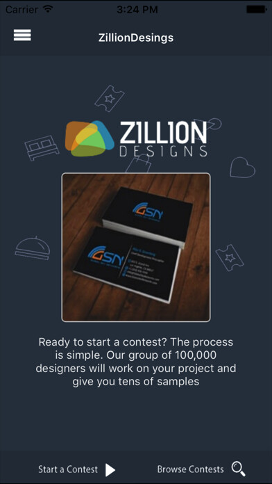 Emulate iPhone app Zillion Designs Contest using MyAndroid Emulate iPhone app Zillion Designs Contest using MyAndroid