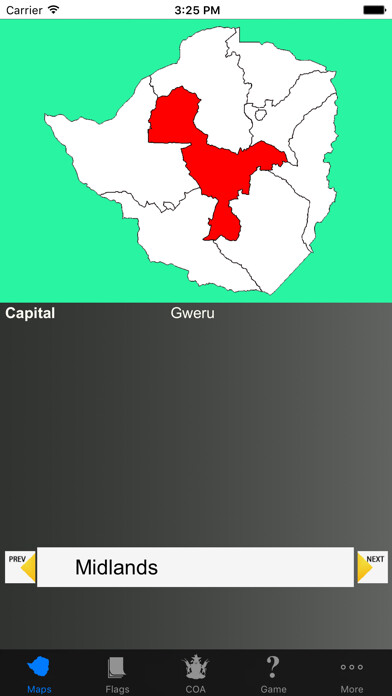 Emulate iPhone app Zimbabwe Province Maps, Flags and Capitals using MyAndroid Emulate iPhone app Zimbabwe Province Maps, Flags and Capitals using MyAndroid