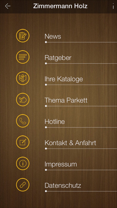 Emulate iPhone app Zimmermann Holz using MyAndroid Emulate iPhone app Zimmermann Holz using MyAndroid