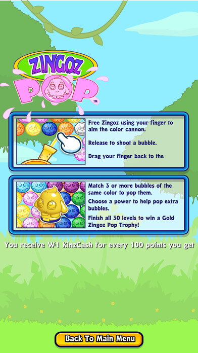 Emulate iPhone app Zingoz Pop using MyAndroid