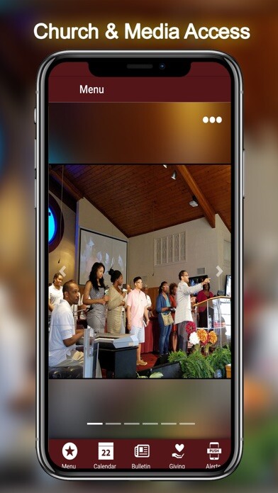 Emulate iPhone app Zion Hope Church using MyAndroid