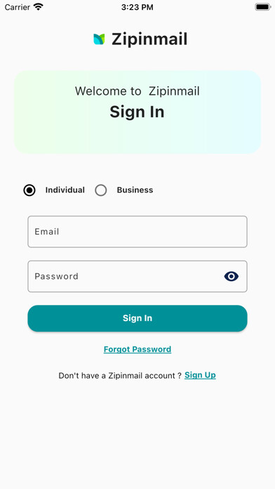 Emulate iPhone app Zipinmail I Virtual Mailbox using MyAndroid Emulate iPhone app Zipinmail I Virtual Mailbox using MyAndroid