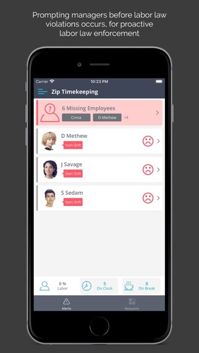 Emulate iPhone app Zip Timekeeping using MyAndroid