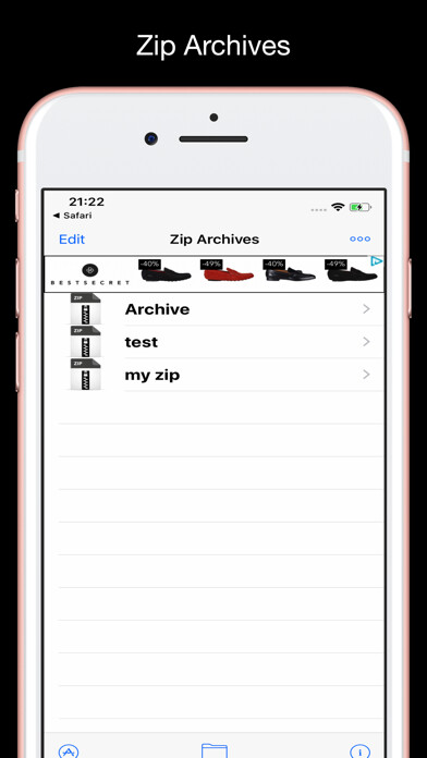 Emulate iPhone app Zip Viewer - Unzip and Archive using MyAndroid Emulate iPhone app Zip Viewer - Unzip and Archive using MyAndroid