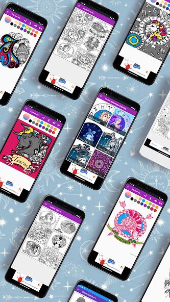 Run android online APK Zodiac Astrology Coloring from MyAndroid or emulate Zodiac Astrology Coloring using MyAndroid