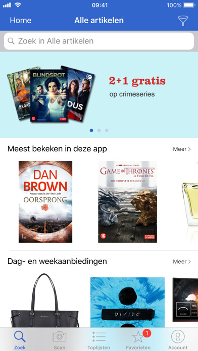 Emulate iPhone app Zoek & Scan-app voor bol.com using MyAndroid